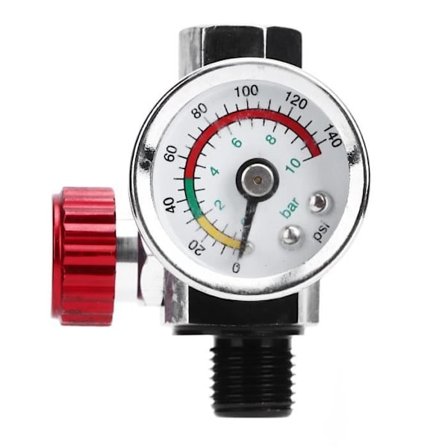 HURRISE Airbrush tryckregulator G1/4 140psi lufttrycksregulator Sprayfärg tryckregulator