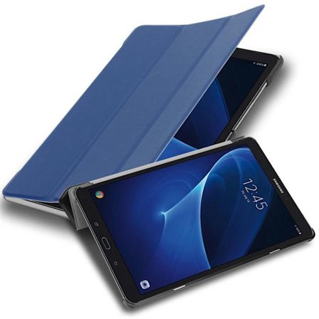 Fodral för Samsung Galaxy Tab A 2016 (10,1 tum) Mörkblått Jersey Skyddsfodral för Surfplatta med Automatisk Väckning [GKS] Blå