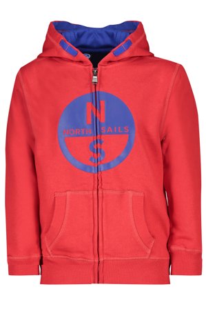 North Sails Felpa Con Zip Bambino Rosso