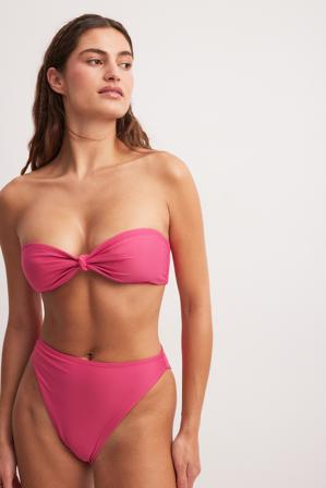 Phiaka x NA-KD Culotte de bikini échancrée - Bikinis - Rose - X-Small