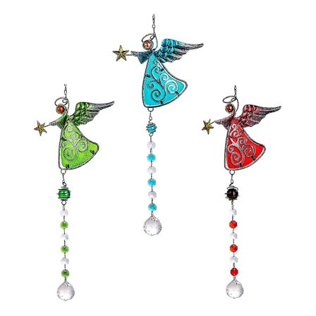 Kristalliprisma Puutarha Ikkuna Ripustus Patio Koristeet 3 Väriä Punainen Vihreä Sininen (3kpl)