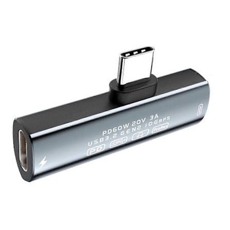 2 i 1 USB-C Splitterkabel, Typ C till Dubbel Typ-C PD60W Snabbladdning & 10Gbps Dataöverföring