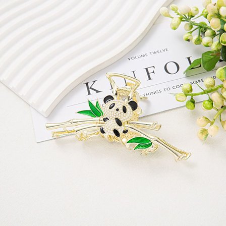 Flower Metal Hårspænder Tulip Flower Grab PANDA - PEARL PANDA -