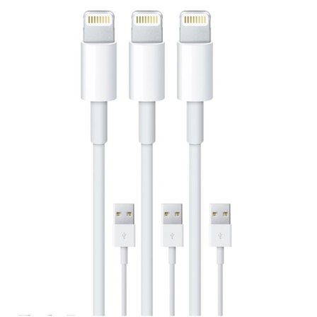 Lightning Laddkabel för iPhone 13/12/11/ Xs/Max/X/8/7/6/5 - 3-Pack 2 Meter