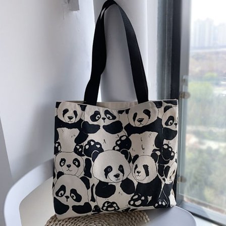 Naisten iso laukku Söpö tyyli kangaskassi G G