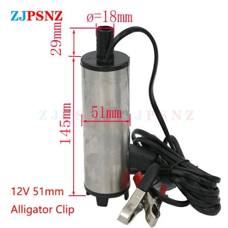 30L/min 12V 24V Elektrisk Dränkbar Pump Diesel Bränsle Vatten Olja Bil Camping Fiske Kerosin Olje Bränsleöverföringspump Bärbar Minipump