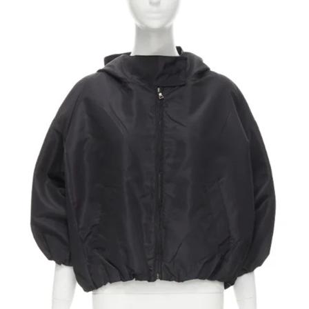 Prada Vintage Pre-owned Silke overtj Sort, Dame Vintage Jakker