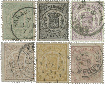 Holland 1869 - NVPH 13-18 - Stemplet