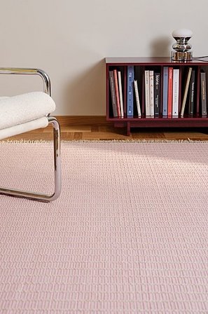 Jotex - Gulvtæppe Bomuld/Bomuld Rosa Stribet IRMA Køb Bomulds- & kludetæpper hos Jotex