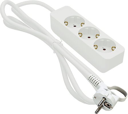 GRENUTTAK 3-VEIS MED JORD 0,25M HVIT