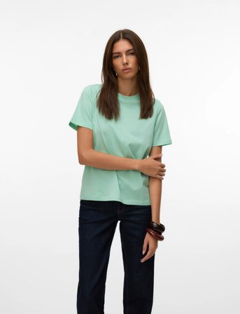 Vero Moda Vmpaulina Ss T-Shirt Jrs Noos - Green - S