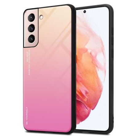 Fodral till Samsung Galaxy S21 5G skal i GUL - ROSA Fodral skydds tvåfärgad TPU