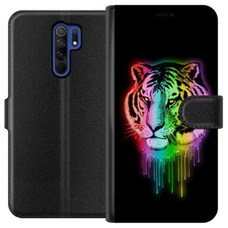 Xiaomi Redmi 9 Lommeboketui Neon Tiger