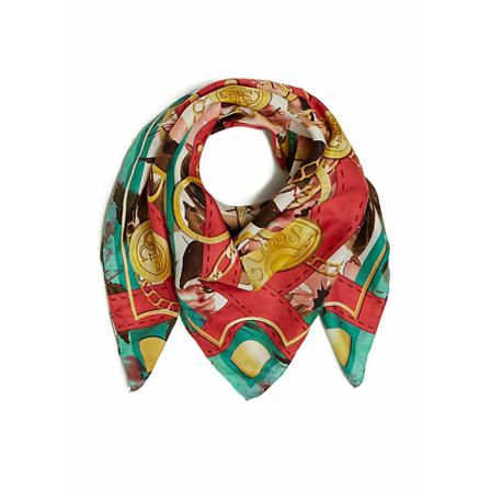 Guess, Silk print square Czerwony, Kobieta, Rozmiar: ONE Size