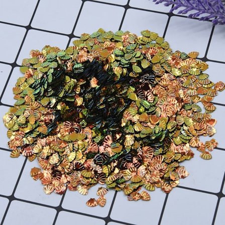 100g/Pakke Iriserende skinnende Shell Shell Pailletter GRØN GRØN