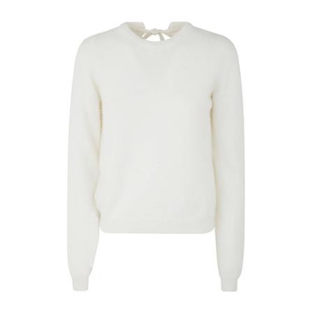 Semicouture, Round-neck Knitwear Wit, Dames, Maat:XL