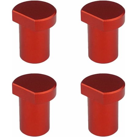 4 stk. arbejdsbænkklemme i aluminiumlegering, positioneringsprop til 19 mm hundhul (19 mm, rød)