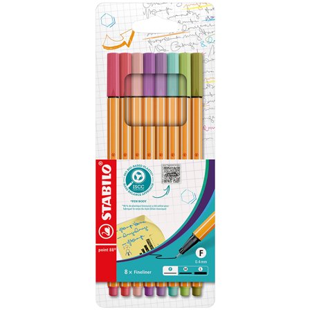 Stabilo Point 88 Fineliner 8-pak