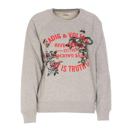 Zadig & Voltaire, Sweatshirts Szary, Kobieta, Rozmiar: XS