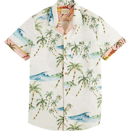 Scotch & Soda, Shirt Beige, Heren, Maat:L,Katoen