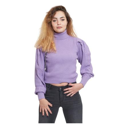 Fracomina Turtlenecks lila, Dam Polotröjor, Dam, Storlek: XL