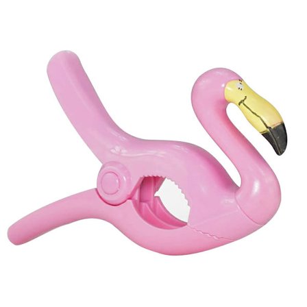 Torkklämma i plast med djurmotiv, 2 flamingos