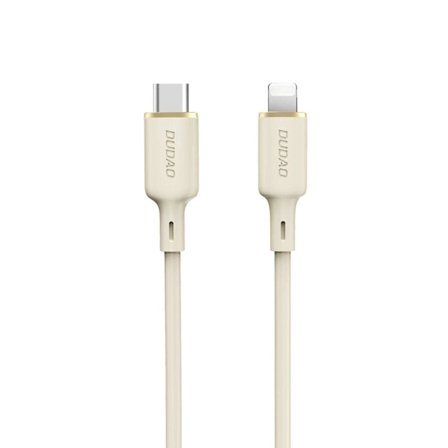 Dudao L7SCL USB-C - Lightning kabel 30W 1m - beige
