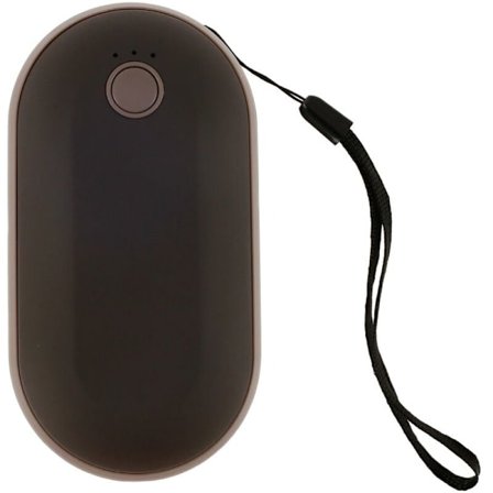 Elektrisk handvärmare ficka powerbank 4000mAh powerbank bärbar mini vinter handhållen värmare uppladdningsbar 1 st (brun)