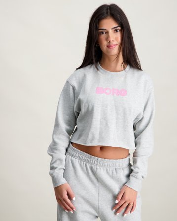Björn Borg BORG OVERSIZED CROPPED SWEATSHIRT Grå Tröjor Tjej - Kids Brand Store