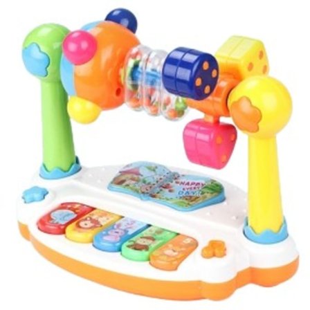 Barn Baby Roterende Musikk Piano med Lys Lyd Pedagogisk Leke