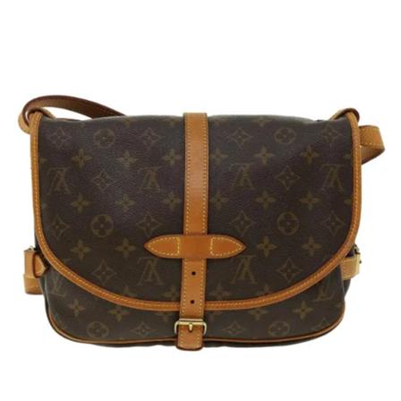 Louis Vuitton Vintage, Pre-owned Saumur 30 Monogram Messenger Bag Bruin, Dames, Maat:ONE Size