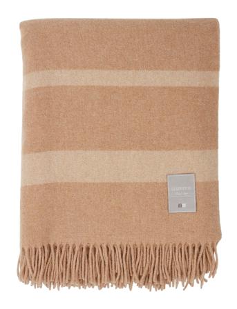 Hotel Wool Throw Home Textiles Cushions & Blankets Blankets & Throws Beige Lexington Home