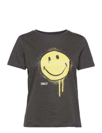 Onlsmileyoriginal Ss O-Neck T-Shirt Nn Black ONLY