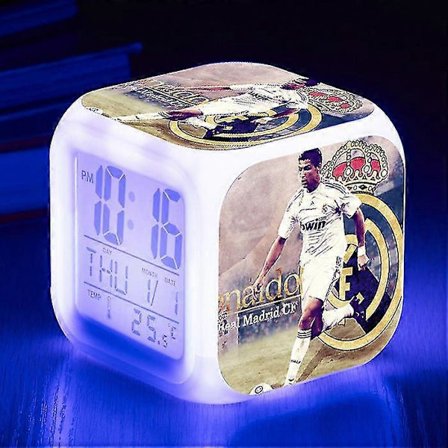 Cristiano Ronaldo Vekkerklokke For VM Fotballigaen, Liten Vekkerklokke Med Kreativt LED-Display I Ulike Stiler -NMAOV