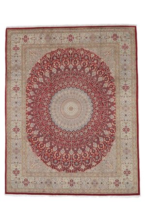 Tabriz Royal Rug 244X308 Brown/Dark Red Wool, India