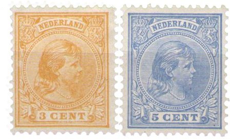 Holland - NVPH 34+35 - Ubrugt