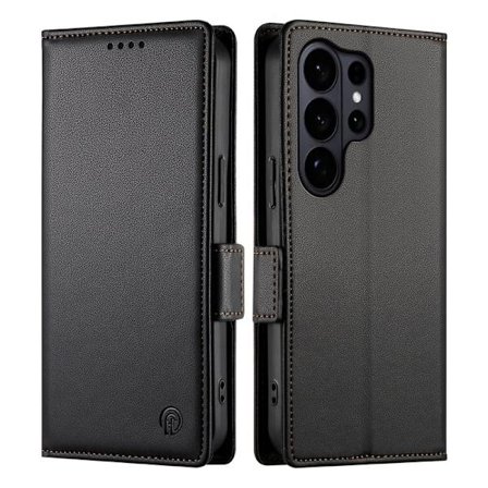 Samsung Galaxy S26 Ultra Plånboksfodral Konstläder - Svart