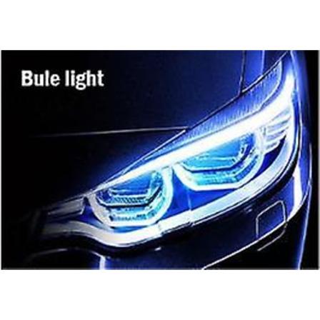 Led Fleksibel Bil Kørelys Drl Vandtæt Forlygte Blinklygte 30cm 45cm 60cm Auto Dekoration Tilbehør 2stk| | Blue 30cm