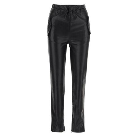 Ermanno Scervino Slim Fit Bukser Sort, Dame Læderbukser
