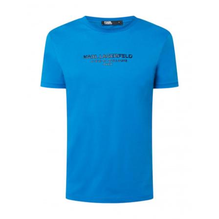 Karl Lagerfeld, T-Shirts Blauw, Heren, Maat:S