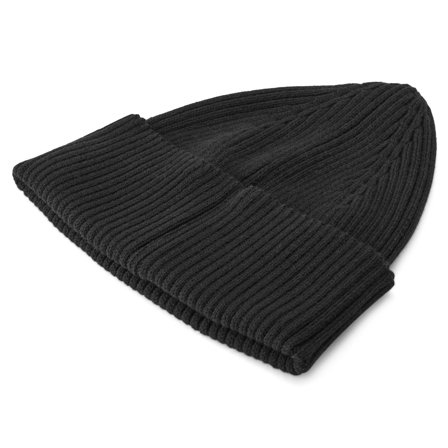 Gorro de punto de algodón orgánico ligero negro Kevin para hombres - Gorros de punto