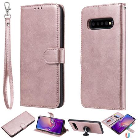 Samsung Galaxy S10 Plus - Plånboksfodral/magnet Skal - Roséguld Roséguld