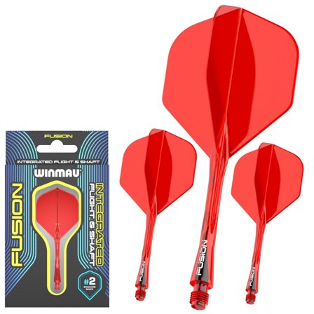 Winmau Fusion #2 Integrated Flight & Shaft Red