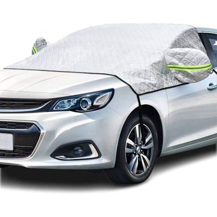 235x150cm Premium Bilfrontrutedeksel Frostbeskyttelse Vinter Isbeskyttelse Vindtett Solskjerm for Biler og SUV-er