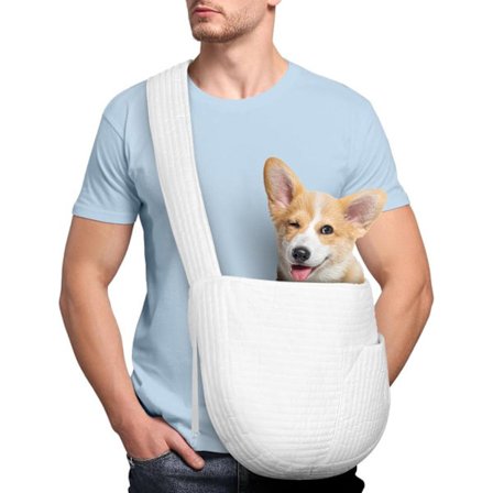 Hundetaske til Hvalp – Vendbar Transporttaske til Hund og Smådyr op til 7,5 kg, Sikker Skulderrem_TF_TF