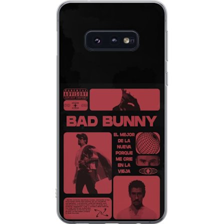Yhteensopiva Puhelinkuori Samsung Galaxy S10e Bad Bunny NFL-inspiroima kilpi logo, jossa on amerikkalainen jalkapallo ja tähtiä