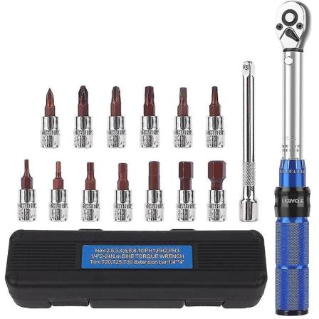 Lebycle Vääntömomenttiavainsetti 1/4 tuumaa 2-24nm Pyörätyökalu