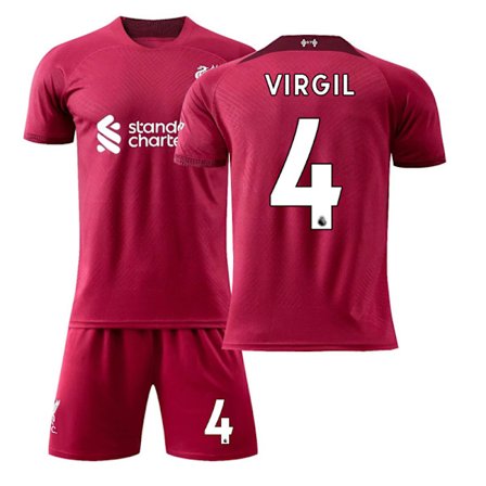 22-23 sæson hjemme No. 11 Salah trøje No. 10 Mane fodbolduniform No. 4 Van Dijk