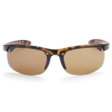 Gafas de sol deportivas envolventes en carey y marrón para hombres - Gafas de sol deportivas