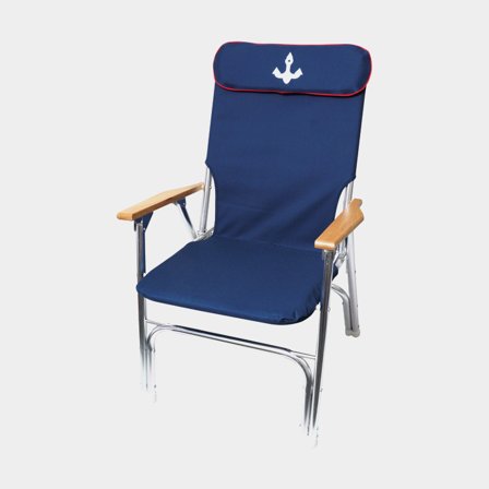 Chaise de pont 1852-Marine Royal High, 61 x 52 x 95 cm, bleu marine